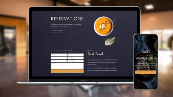 Webtop: Planos Booking reservas (mockup laptop e mobile)